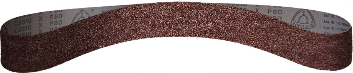 Klingspor 302637 sanding belt, 1/2 inch by 24 inch, 120 grit, aluminum oxide, heavy cotton backing, for file sanding tools.