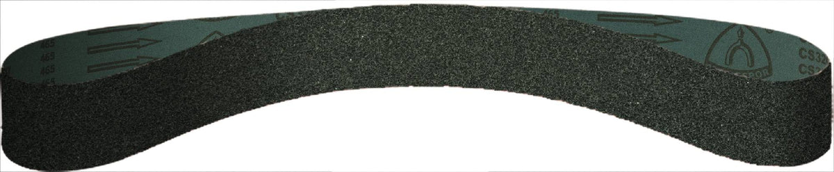 Klingspor 302732 sanding belt, 1-1/8 inch x 21 inch, 180 grit, silicon carbide, polyester backing, suitable for wet and dry use.