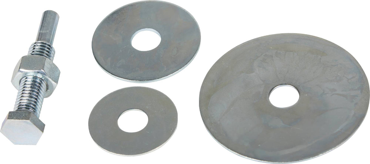 Klingspor Power Wheel Mounting Mandrel with 1/2 inch hole, fits up to 1 inch, 1/4 inch shaft, thick design for grinding tools.