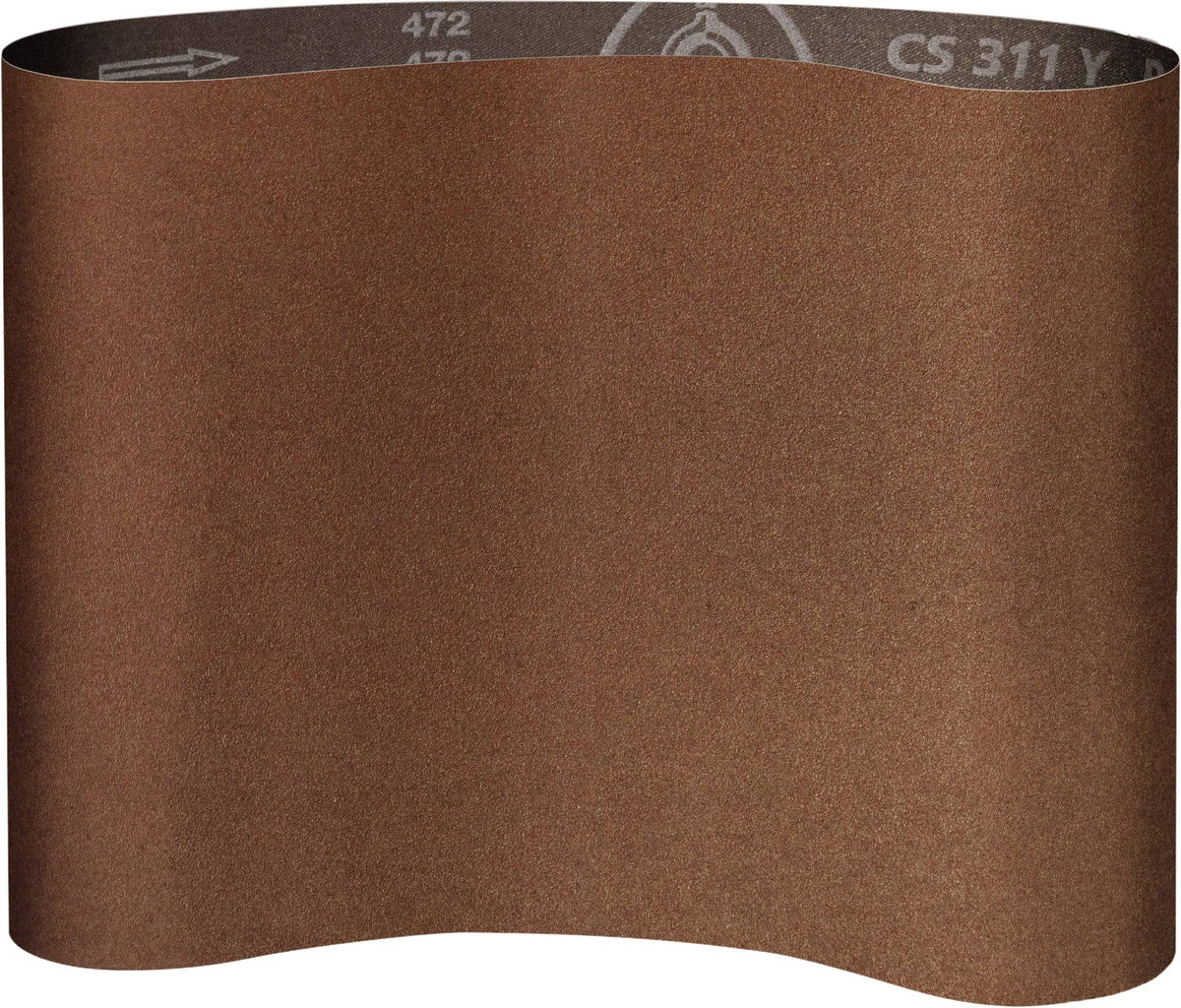 Klingspor 302910 wide sanding belt, 37x60 inches, 80 grit, aluminum oxide abrasive, polyester backing for grinding and finishing.