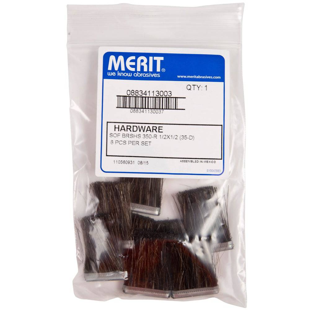 Set of 8 Merit Sand-O-Flex 13003 accessories, including Sand-O-Flex brushes for assembly and finishing.