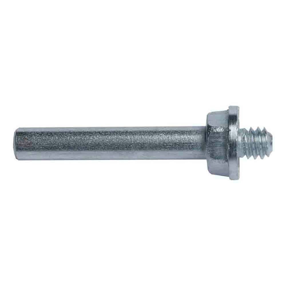 Merit 64303 replacement mandrels and nut assembly with 1/4 inch shank, shown with metal parts and threaded nut for power tools.