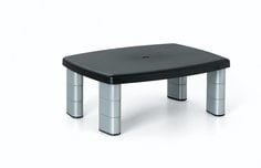 3M MS80B - Adjustable Monitor Stand, MS80, black and silver 7100043255 - eGrimesDirect