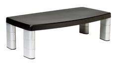 3M MS90B - 3M Adjustable Monitor Stand Black & Silver Extra Wide 12 in x 20 in x 5.875 in 3M 7100045893 7100045893 - eGrimesDirect