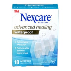 3M AWB-10-CA - Nexcare Advanced Healing Waterproof Bandages Assorted Sizes 10/Pack 3M 7100229372 7100229372