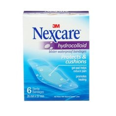3M Nexcare BWB-06-CA - Nexcare Blister Waterproof Bandages Clear One Size 6 Bandages Per Box 7000123017