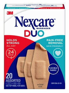 3M DSA-20-CA - Nexcare Duo Bandages Assorted Sizes 20/pack 3M 7100250954 7100250954 - eGrimesDirect
