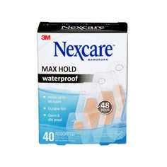 3M Nexcare MHW-40-CA - Nexcare Max Hold Waterproof Bandages Assorted 40 ct value pack 7100187627