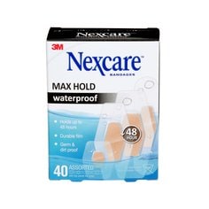 3M Nexcare MHW-40-CA - Nexcare Max Hold Waterproof Bandages Assorted 40 ct value pack 7100187627 - eGrimesDirect