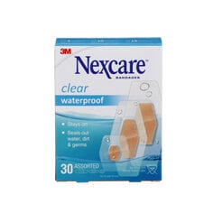 3M 588-30-CA - Nexcare Clear Waterproof Bandages Assorted Sizes 30/Pack 3M 7100228846 7100228846