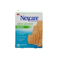 3M 576-30PB-CA - Nexcare Ultra Stretch Bandages Assorted Sizes 30/Pack 3M 7100227929 7100227929