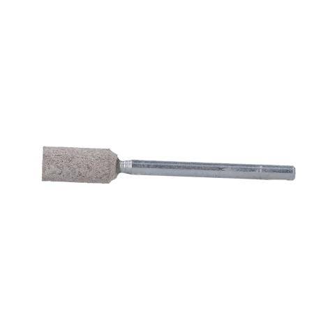 Norton A-shape mounted point with cotton fiber material, 1/8x1-1/2 inch size, used for grinding and polishing applications.