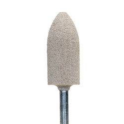 Norton A-shape mounted point with cotton fiber material, size 1/4x1-1/2, for grinding and polishing applications.