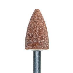 Norton A-shape mounted point with vitrified bond, Gemini 38 M, 11/16x1-1/4 inch, for grinding and polishing applications.