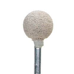 Norton B-shape mounted point with cotton fiber, size 1/8x1-1/2 inches, for grinding and polishing applications.