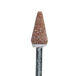 Norton Vitrified Bond B-Shape Mounted Point Gemini 38 M with 5/16x5/8 inch size and I2 1/8x1-1/2 inch dimensions.