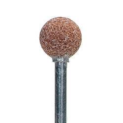Norton Vitrified Bond B-Shape Mounted Point, Gemini 38 M, 3/8 ball shape, I2 1/8 x 1-1/2 for grinding and polishing.