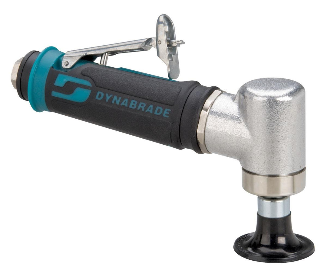 Dynabrade 48503 pneumatic right angle disc sander with 0.4 HP, 25,000 RPM, gearless design, 2-inch size, in action