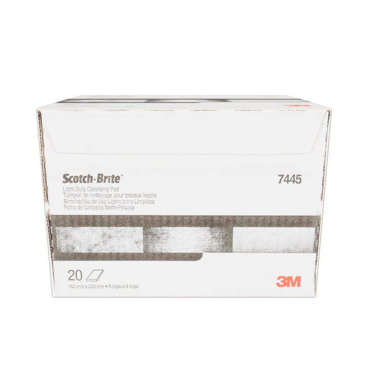 3M Scotch-Brite SB17637 - Non-Woven Pads 7445 White (6 inch x 9 inch) 7000000727