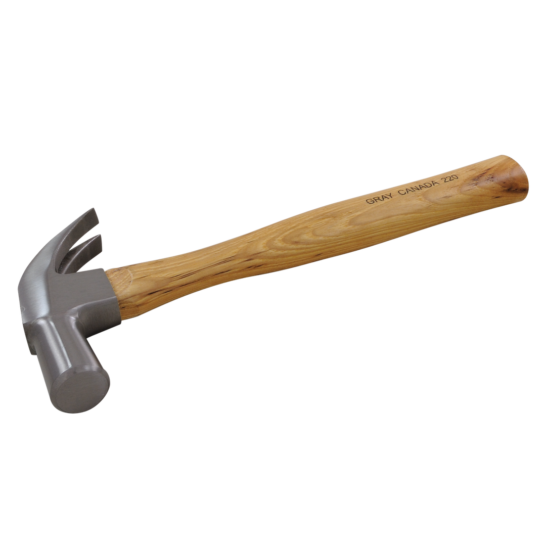 Gray 220 - 20 Oz. Claw Hammer, Wooden Handle