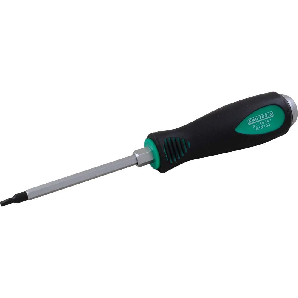 Gray 86521 - #1 Square Recess Comfort Grip Screwdriver 15/64 Inch Shank 16 Inch Blade Length