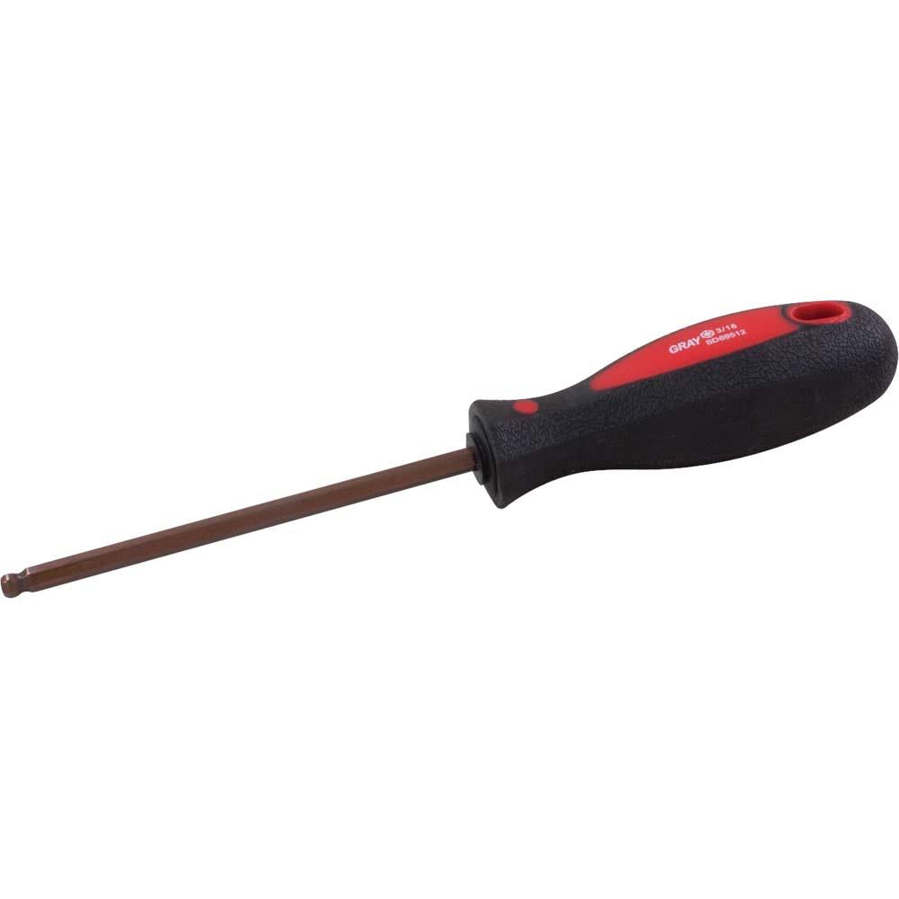 Gray SD69505 - 5/64 Inch Screwdriver Handle S2 Ball End Hex Key
