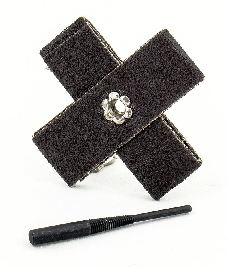 Sait 48056 - 3 Inch X 1 Inch X 1/4 Inch - 20 Eyelet Hole 60 Grit Aluminum Oxide Cross Pad - eGrimesDirect
