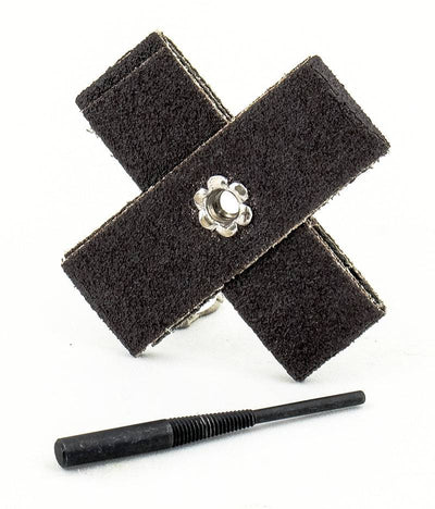 Sait 48058 - 3 Inch X 1 Inch X 1/4 Inch - 20 Eyelet Hole 120 Grit Aluminum Oxide Cross Pad - eGrimesDirect