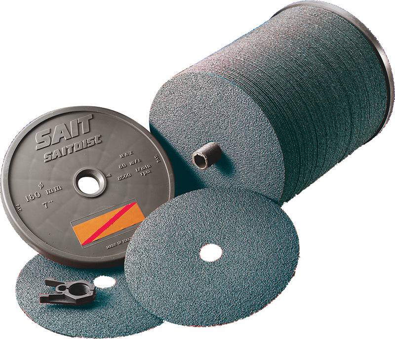 Sait 51295 - 7 Inch Diameter X 7/8 Inch Arbor 60 Grit Bulk Pack Silicon Carbide 8S Fibre Disc - eGrimesDirect