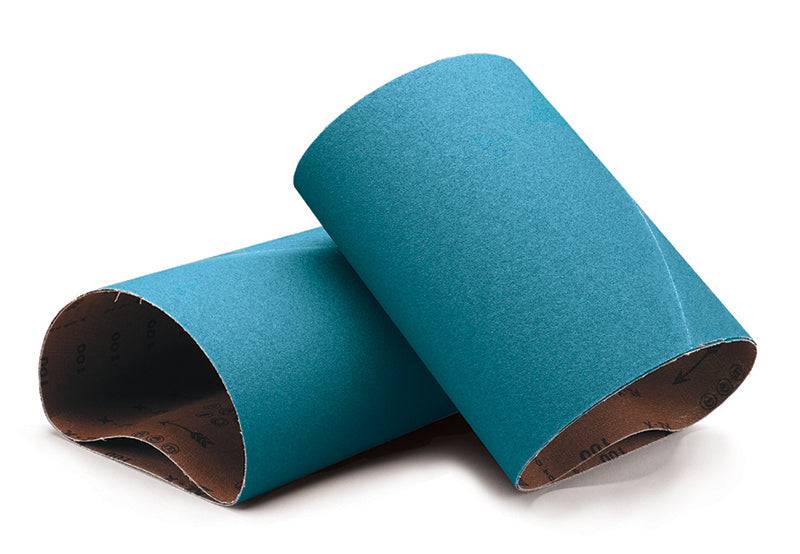 Sait 85289 8x19 inch sanding belt with 120 grit zirconia alumina abrasive, heavy cotton backing for floor sanding applications.