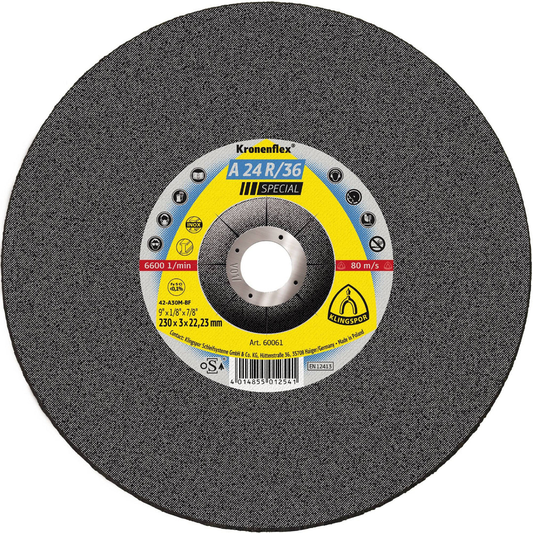 Sait Kronenflex 60537 narrow belt, 2x72 inches, 60 grit aluminum oxide abrasive on heavy cotton backing for grinding.
