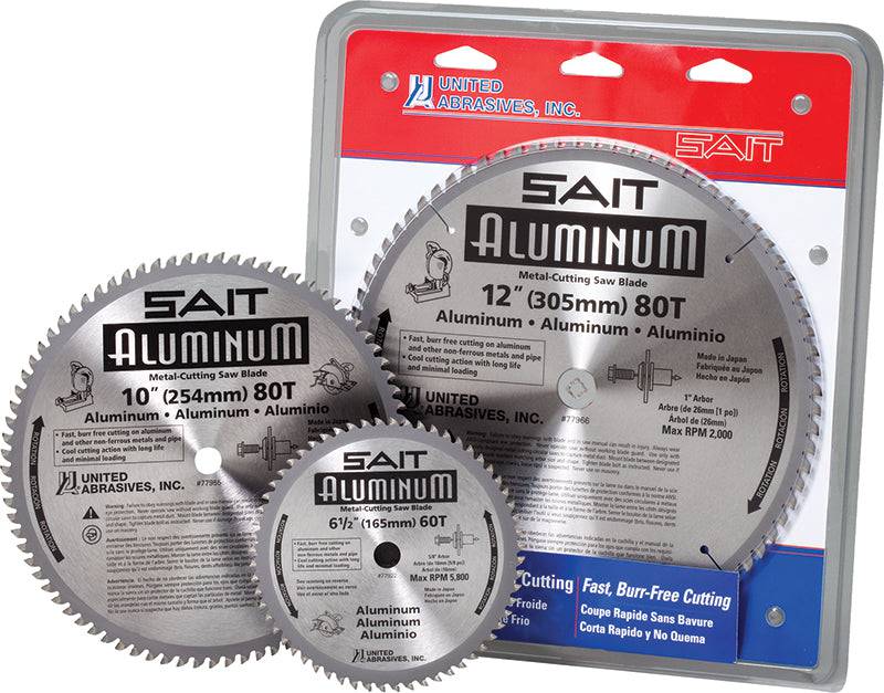Sait 77976 14x1 inch metal saw blade with 80 teeth for aluminum cutting, designed for durable and precise sawing tasks.