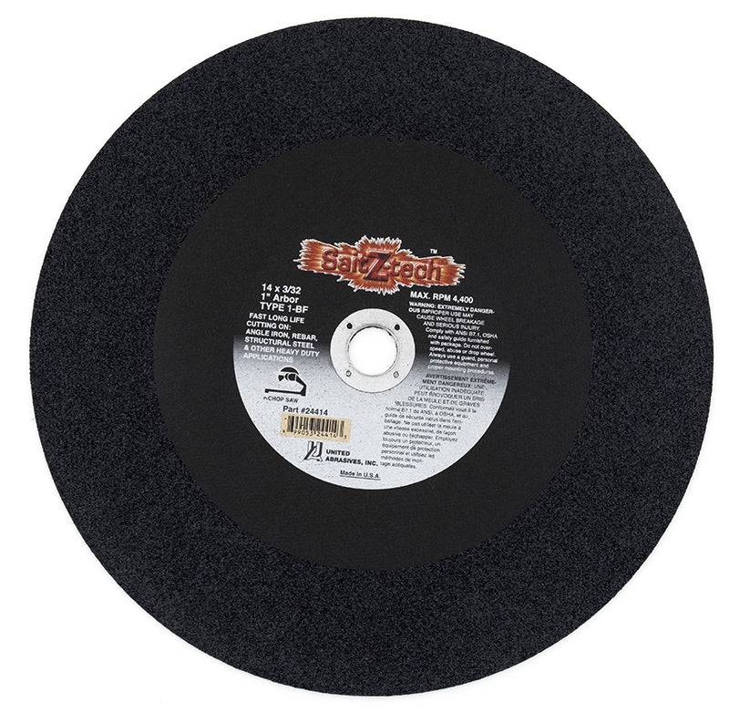 Sait Z-Tech 24414 Type 01 straight wheels with 14 x 3/32 x 1 dimensions, featuring durable Z-Tech design and metal construction.