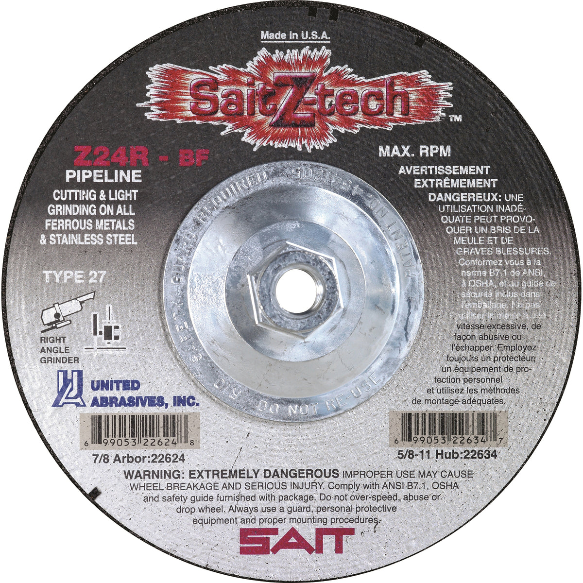 Sait Z-Tech 22633 - Type 27 6 X 1/8 X 5/8-11 Z-Tech Pipe - eGrimesDirect