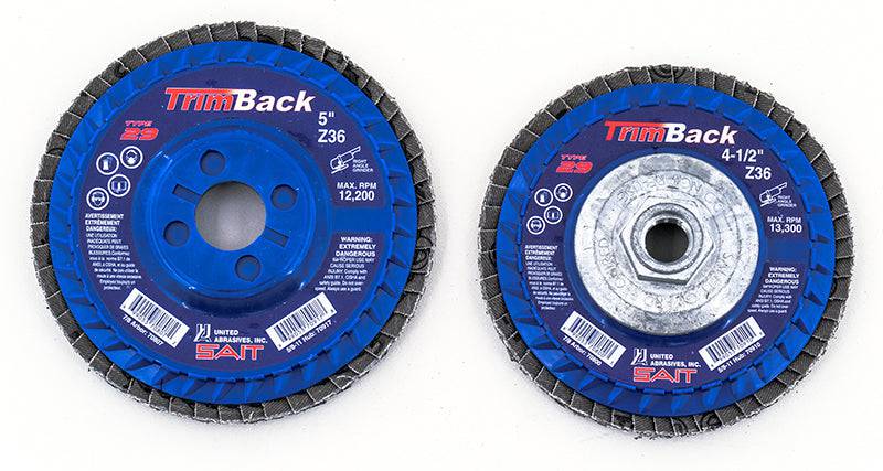 Sait Type 29 flexible zirconia alumina flap disc, 5 inch by 5/8 inch, 60 grit, for grinding and finishing applications.
