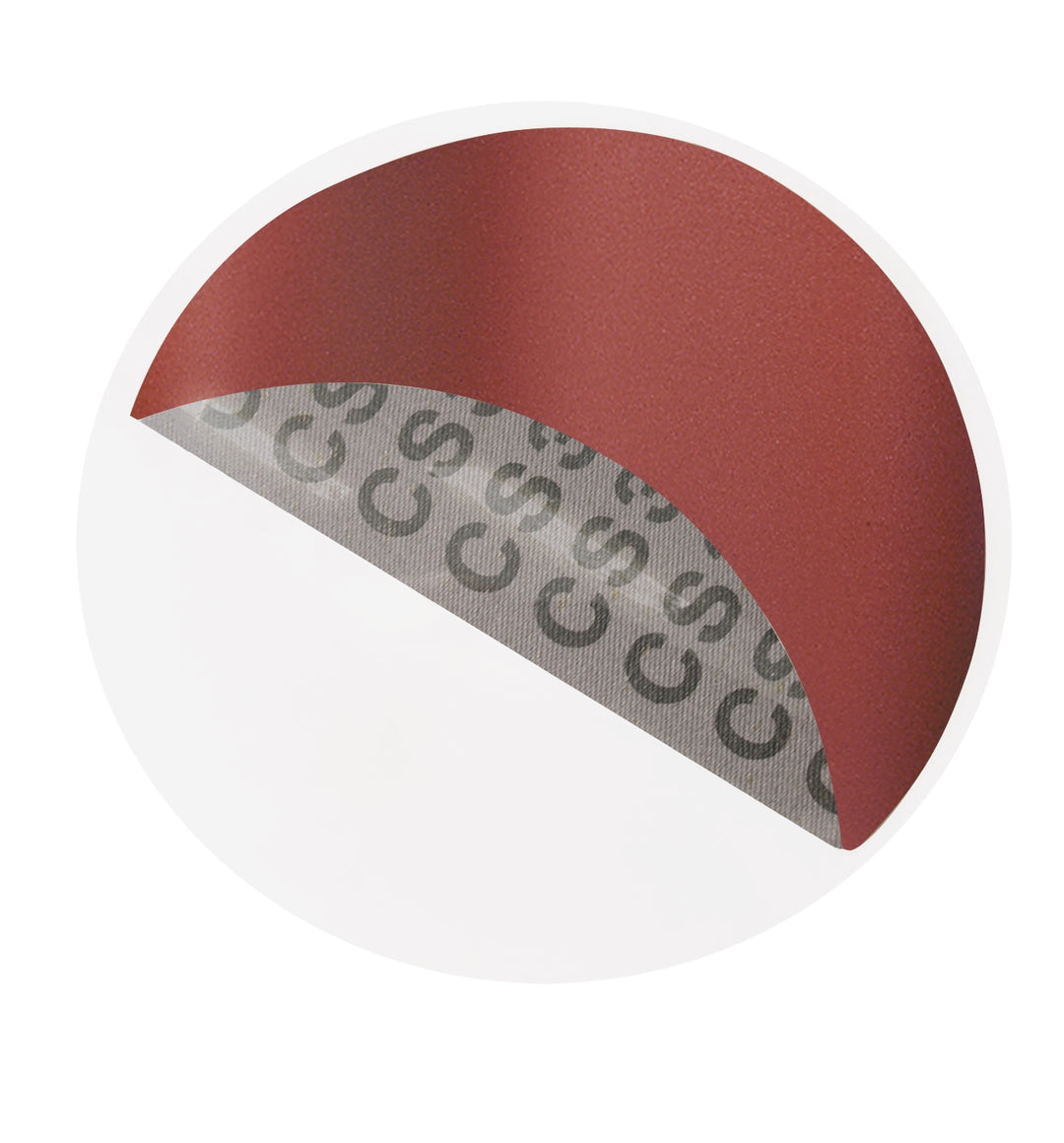 Klingspor 303134 PSA cloth abrasive discs, 5-inch aluminum oxide, 80 grit, used for sanding and grinding applications.
