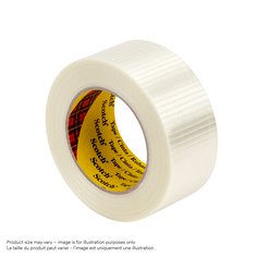 3M Scotch 7000137762 - Bi-Directional Filament Tape 8959 Clear (52.75 Inch x 72.17 Yards) 7000137762