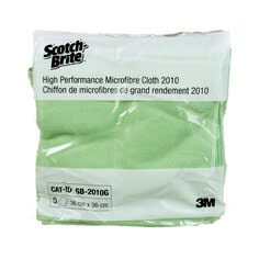 3M Scotch-Brite SB-2010G - Scotch-Brite Microfibre Cleaning Cloth Green 7000141419 - eGrimesDirect