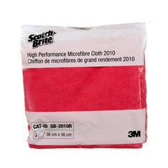 3M Scotch-Brite SB-2010R - Scotch-Brite Microfibre Cleaning Cloth Red 7000141420