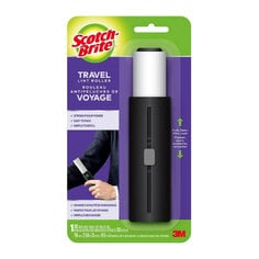 3M Scotch-Brite 836MRS-30-MTCA - Scotch-Brite 3INx85FT Black Travel Lint Roller 30-Sheets 3M 7100191213 7100191213