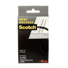 3M Scotch RF3740C - Scotch Bundling Wrap black 0.75 in x 12 ft (1.9 cm x 3.6 m) 3M 7100024313 7100024313 - eGrimesDirect