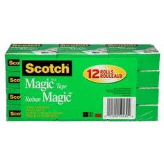 3M Scotch 810-12BX-CA - Scotch Magic Tape 3/4 in x 41.6 yd (19 mm x 38.1 m) boxed 3M 7000122941 7000122941