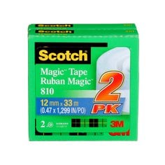3M Scotch 497419 - Scotch Magic Tape, 810-212-C, 0.5 in x 36 Yd (12.7 mm x 33 m) 497419 7000126583 - eGrimesDirect