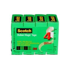 3M Scotch 810-4PK-C - Magic Invisible Tape 810P4K-C (0.75 Inch x 1000 Inch) 7000122651