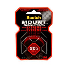3M 414H-DC-EF - Scotch-Mount Extreme Double-Sided Mounting Tape Black 1 in x 60 in (2.54 cm x 1.52 m) 1 Roll/Pack 3M 7100238421 7100238421