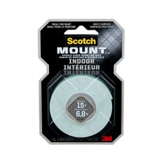 3M 110H-DC-EF - Scotch-Mount Indoor Double-Sided Mounting Tape White 0.5 in x 80 in (1.27 cm x 2 m) 1 Roll/Pack 3M 7100238515 7100238515