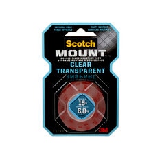 3M 410H-DC-EF - Scotch-Mount Double-Sided Mounting Tape Clear 1 in x 60 in (2.54 cm x 1.52 m) 1 Roll/Pack 3M 7100238514 7100238514