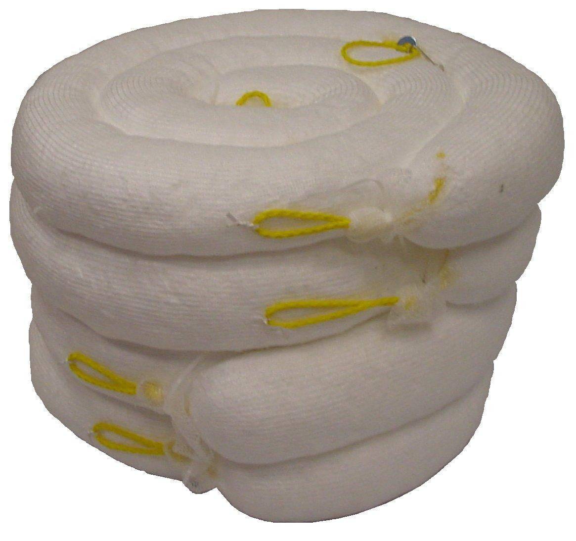 SpilKleen B510 oil-only boom, 5-inch by 120-inch, flexible absorbent boom for oil spill containment on water surfaces.
