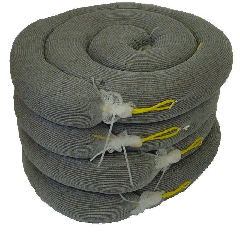 SpilKleen UB510 Booms, 5-inch by 120-inch, flexible universal containment booms for spill control and environmental protection.