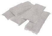 SpilKleen SP818-20 pillows for oil absorption, 8x18 inches, showing clean, absorbent oil-only pillows for industrial use